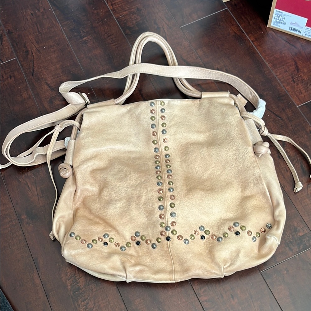 NWOT Free People We The Free Tan Leather Studded Women's Bag
